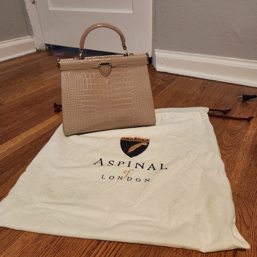 Aspinal Small Florence Light Taupe Bag - Picture 2 of 7